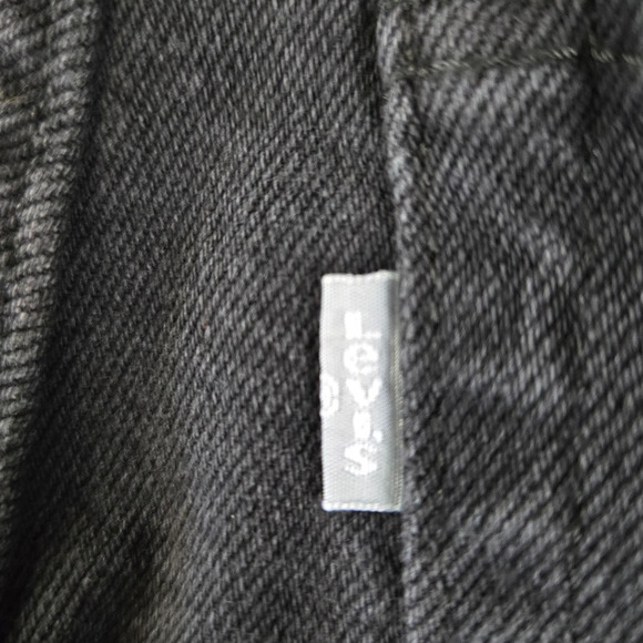 Levi's SilverTab Black Wash High Waisted Tapered Straight Leg Mom Jeans Size 28 - Picture 12 of 14